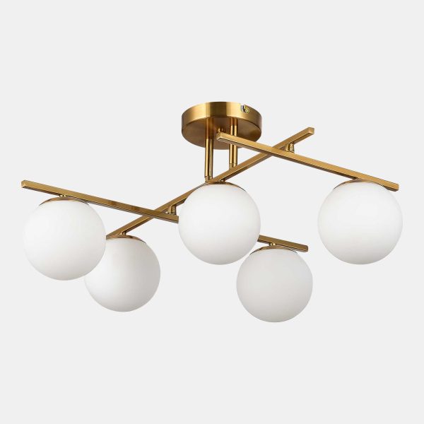 SLE1195-302-05 Светильник потолочный Латунь/Белый E14 5*40W SIERRA — изображение 2