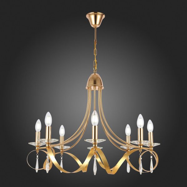 SLE120213-08 Светильник подвесной Французское золото E14 8*40W FILATTA — изображение 2
