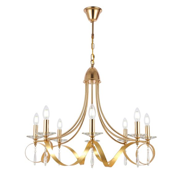 SLE120213-08 Светильник подвесной Французское золото E14 8*40W FILATTA — изображение 3