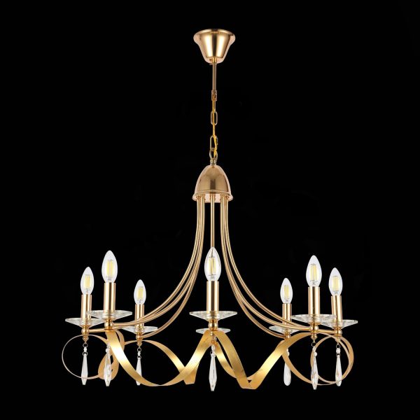 SLE120213-08 Светильник подвесной Французское золото E14 8*40W FILATTA — изображение 4