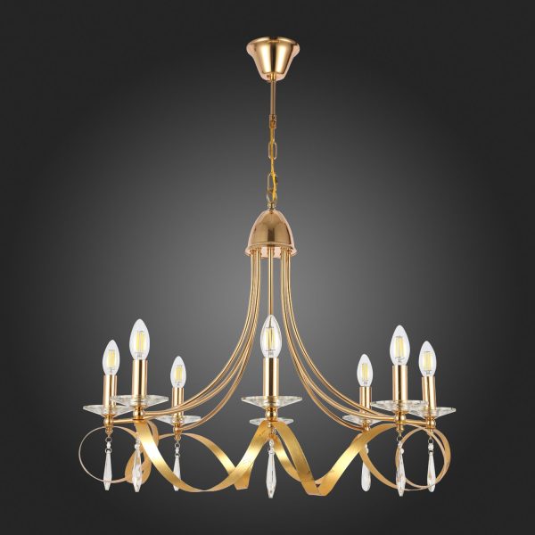 SLE120213-08 Светильник подвесной Французское золото E14 8*40W FILATTA — изображение 5