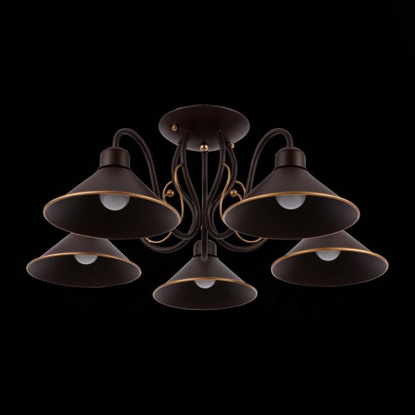 SLE120402-05 Светильник потолочный темно-коричневый/темно-коричневый E27 5*60W CIOLLA — изображение 4