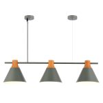 SLE125113-03 Светильник подвесной Серый/Серый, Светлое дерево E27 3*60W MODICA — изображение 3