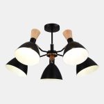 SLE1256-402-05 Светильник потолочный Черный/Черный, Светлое дерево, Золотистый E14 5*40W VISTA — изображение 5