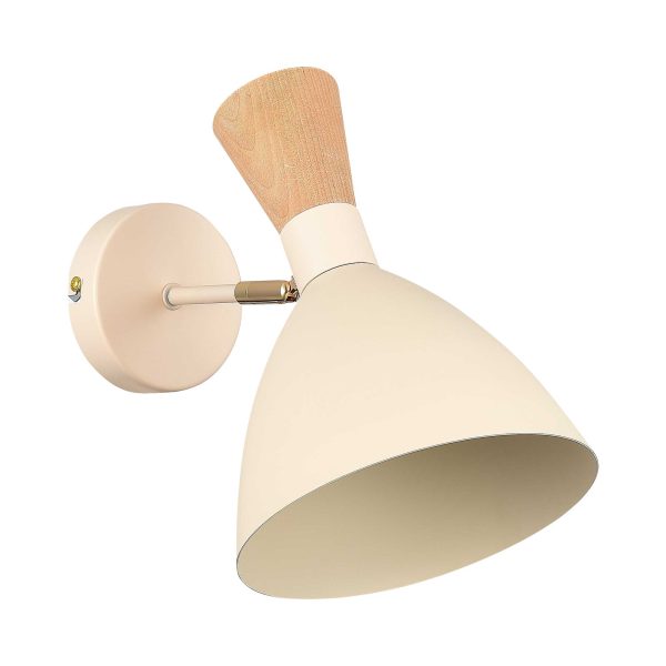 SLE1256-501-01 Светильник настенный Бежевый/Бежевый, Светлое дерево, Золотистый E14 1*40W VISTA — изображение 4