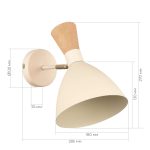 SLE1256-501-01 Светильник настенный Бежевый/Бежевый, Светлое дерево, Золотистый E14 1*40W VISTA — изображение 5