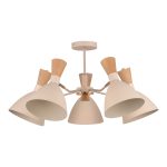 SLE1256-502-05 Светильник потолочный Бежевый/Бежевый, Светлое дерево, Золотистый E14 5*40W VISTA — изображение 4