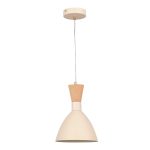 SLE1256-503-01 Светильник подвесной Бежевый/Бежевый, Светлое дерево, Золотистый E14 1*40W VISTA — изображение 4
