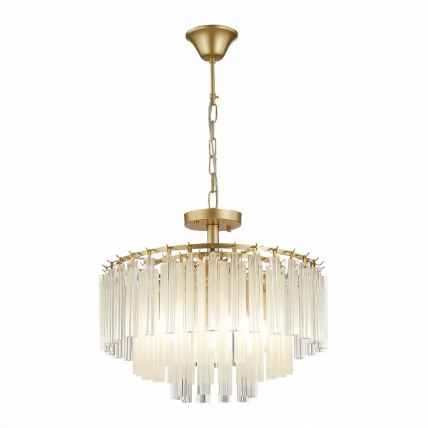 SLE260103-05 Светильник подвесной Шампань/Шампань, Прозрачный E14 5*40W REGGIO — изображение 3