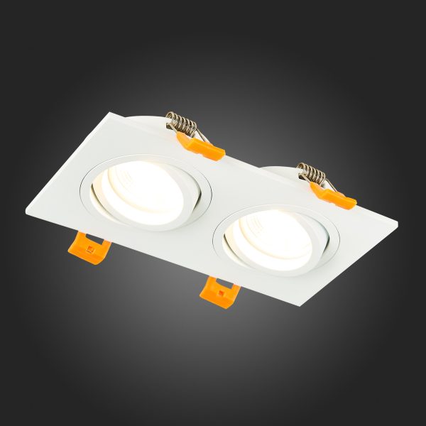 ST251.508.02 Св-к встр. Белый GU10 2*50W  IP20 L170xW92xH27 220V Без ламп Встраиваемые светильники — изображение 2