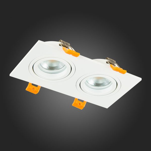 ST251.508.02 Св-к встр. Белый GU10 2*50W  IP20 L170xW92xH27 220V Без ламп Встраиваемые светильники — изображение 5