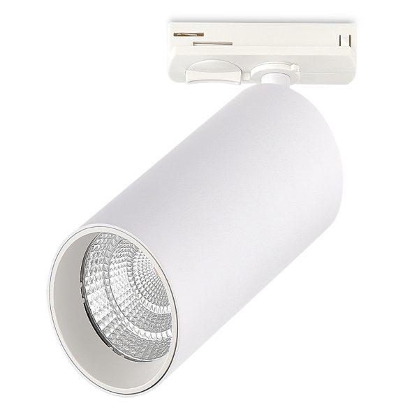 ST382.546.20.TRIAC Св-к трек. Белый LED 1*20W 4000K 1 800Lm Ra>90 24 IP20 DxH- 220V Однофазная трековая система — изображение 3