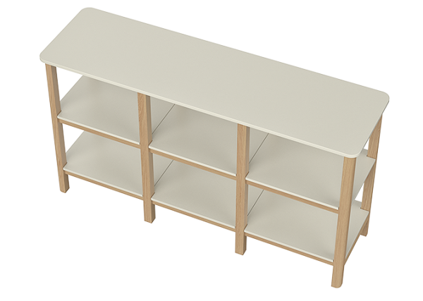 Стеллаж Classic низкий (молочный) — изображение 2