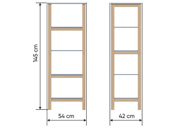 Стеллаж Classic высокий (серый) — изображение 3