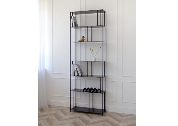 Стеллаж Stripe 80*237,6*30 см (черный) — изображение 3