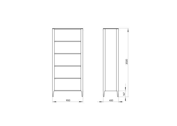Стеллаж Type высота 200 см (светло-серый) — изображение 3