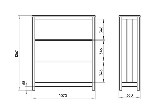 Стеллаж Wood размер М (серый) — изображение 3