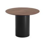Стол обеденный Type D 100 см основание D 43 см (орех/черный)