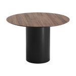 Стол обеденный Type D 110 см основание D 43 см (орех/черный)