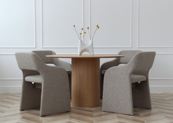 Стол обеденный Type D 120 см основание D 43 см (натуральный дуб) — изображение 4