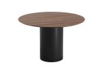Стол обеденный Type D 120 см основание D 43 см (орех/черный)