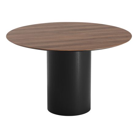 Стол обеденный Type D 120 см основание D 43 см (орех/черный)