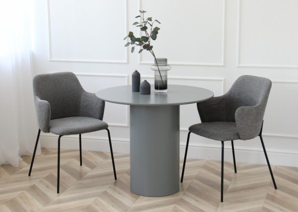 Стол обеденный Type D 90 см основание D 39 см (серый) — изображение 2