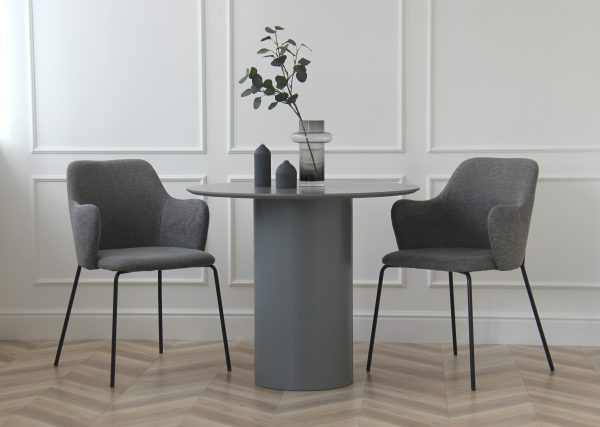 Стол обеденный Type D 90 см основание D 39 см (серый) — изображение 4