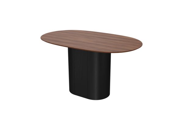 Стол обеденный Type овальный 140*85 см (орех/черный) — изображение 2