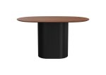 Стол обеденный Type овальный 140*85 см (орех/черный)