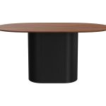 Стол обеденный Type овальный 160*95 см (орех/черный)