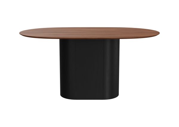 Стол обеденный Type овальный 160*95 см (орех/черный)