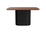Стол обеденный Type прямоугольный 140*90 см (орех/черный)