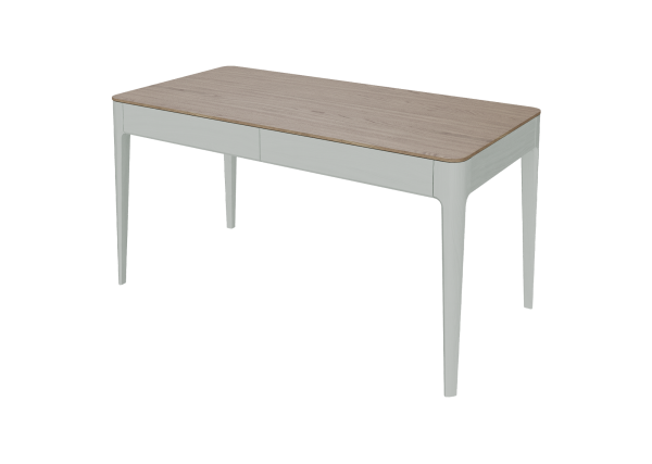 Стол письменный Type oak 140*70 см (натуральный дуб, белый) — изображение 3