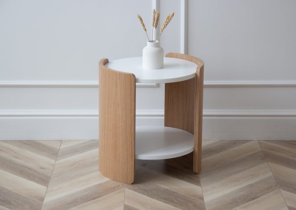 stolik-lagom-d-43-sm-vysota-45-sm-belyj-naturalnyj-dub-2 Столик Lagom D 43 см высота 45 см (белый, натуральный дуб) — изображение 3