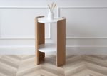 Столик Lagom D 43 см высота 64 см (белый, натуральный дуб) — изображение 3