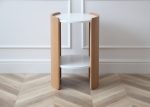 Столик Lagom D 43 см высота 64 см (белый, натуральный дуб) — изображение 4