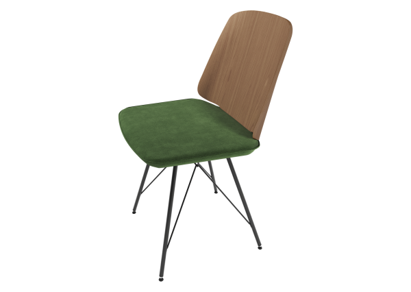 Стул E9.6 (дуб / зелено-голубой FiberGuard) — изображение 3