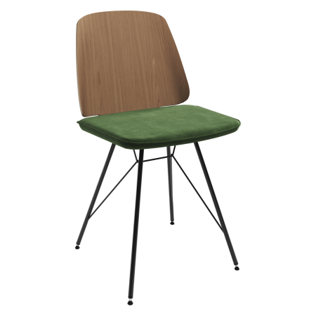 Стул E9.6 (дуб / зелено-голубой FiberGuard)