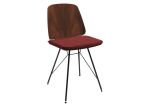 Стул E9.6 (орех / бордовыи? FiberGuard)