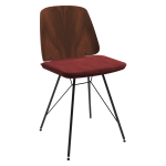 Стул E9.6 (орех / бордовыи? FiberGuard)