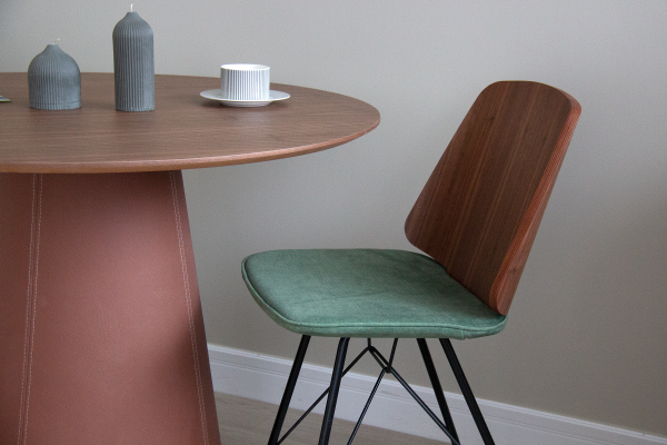 Стул E9.6 (орех / зелено-голубой FiberGuard) — изображение 3