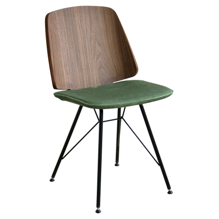 Стул E9.6 (орех / зелено-голубой FiberGuard)