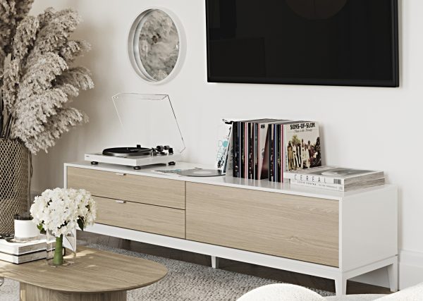 Тумба Fjord 1 дверь 2 ящика (белый) — изображение 3