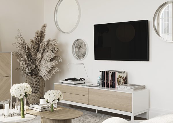 Тумба Fjord 1 дверь 2 ящика (белый) — изображение 4