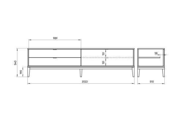 Тумба Fjord 1 дверь 2 ящика (темно-серый) — изображение 4