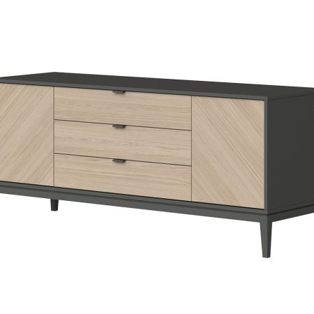 Тумба Fjord 2 двери 3 ящика (темно-серый)