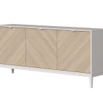 Тумба Fjord 3 двери глубина 42 см (белый)