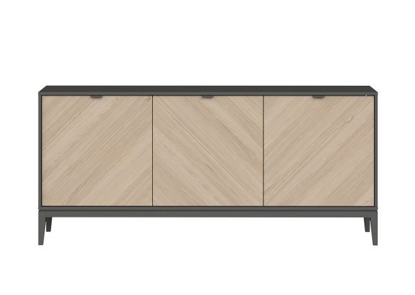 Тумба Fjord 3 двери глубина 42 см (темно-серый) — изображение 2