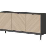 Тумба Fjord 3 двери глубина 42 см (темно-серый)